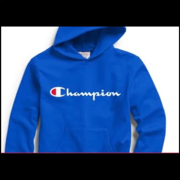 cobalt blue champion hoodie
